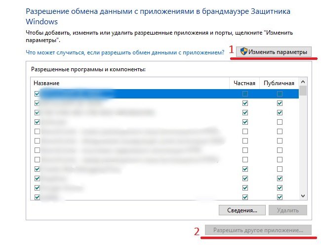 Список исключений