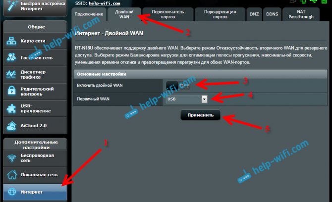 Иллюстрация: Как подключить и настроить 3G USB-модем на роутере Asus?