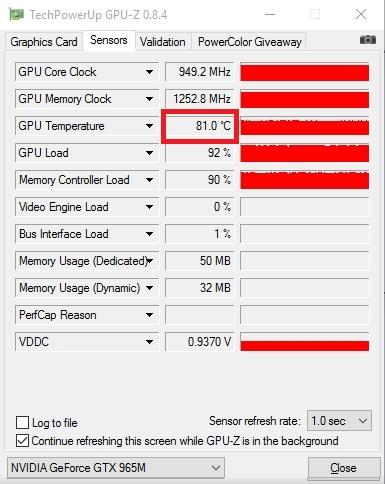 Замеры NVIDIA GeForce GTX 965M