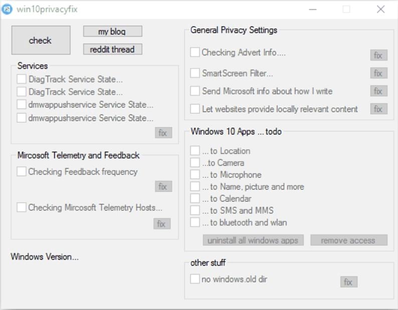 Windows 10 Privacy Fixer