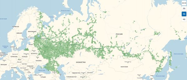 3G покрытие МТС