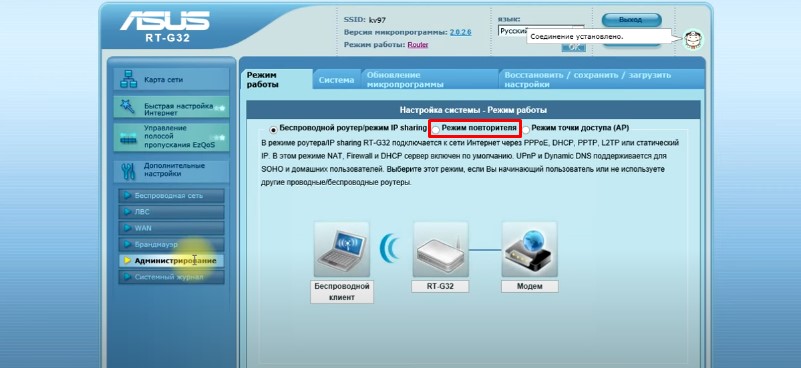 Режим повторителя Режим повторителя