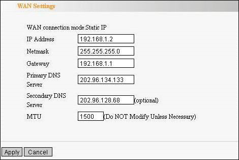 Статический IP Tenda