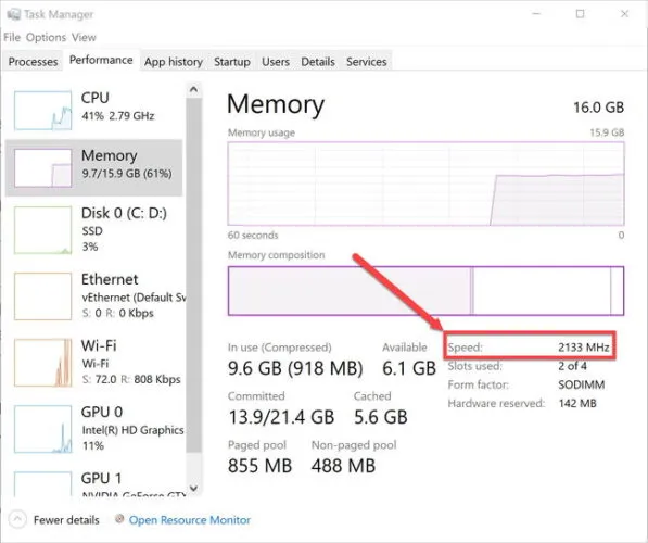 Как посмотреть оперативную память на Windows 10