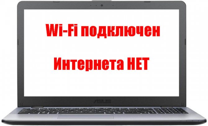 Иллюстрация: Не работает интернет на ноутбуке через WiFi, хотя подключение есть, что делать